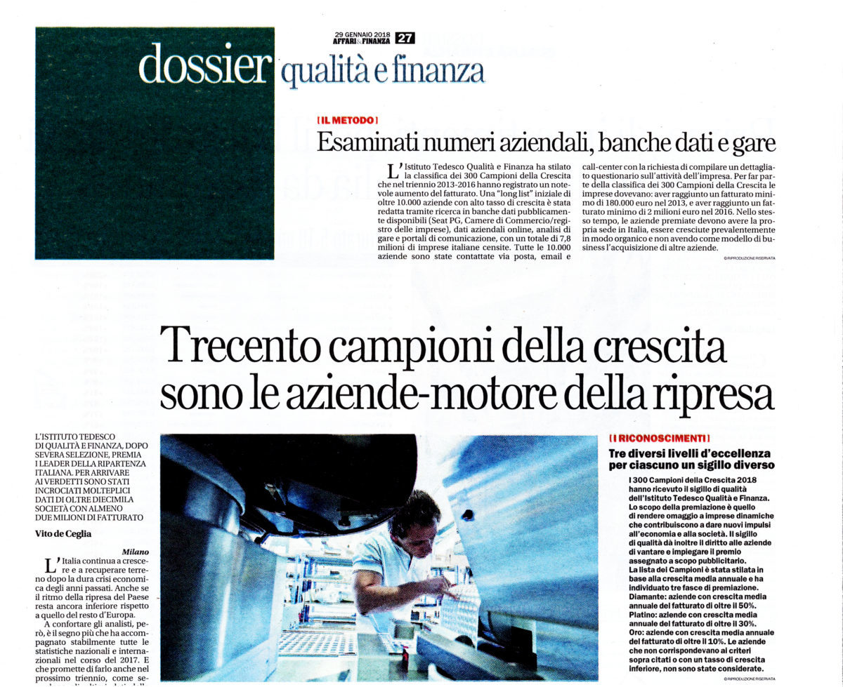 Campioni della Crescita 2018